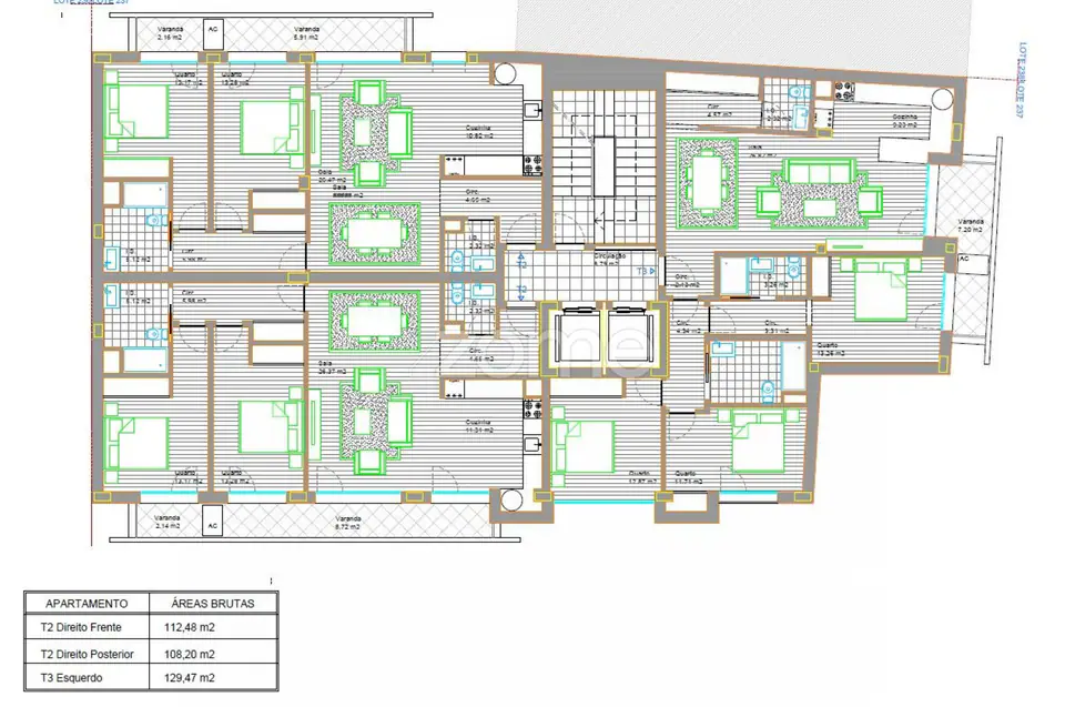 Apartamento T3 - Na Planta - Quinta da Saudade - Viseu, Viseu, Viseu — imagem 15